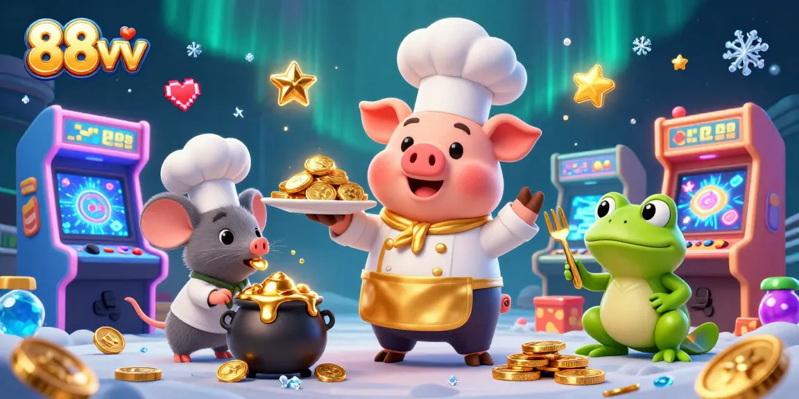 Enjoy the vibrant 88vv casino experience with entertaining characters and gold coins.