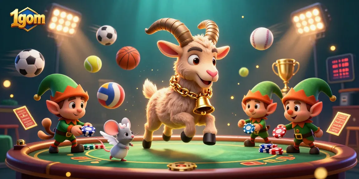 Experience thrilling sports action with 1gom as Krampus, angel mouse, and gremlins bring casino fun to life!
